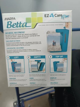 Pecera Betta EZ Care Plus Transparente/Turquesa