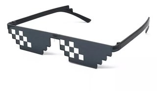 Gafas de Sol Pixeladas Negras y Blancas