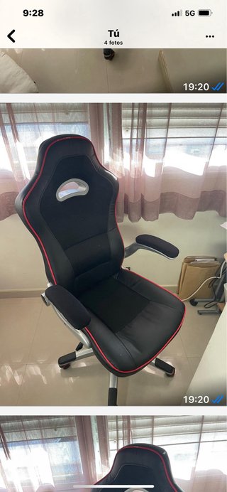 Silla de ordenador GAME negra y roja