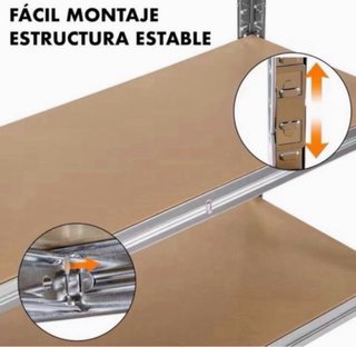 Confezione da 4 scaffali metallici