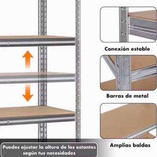 Confezione da 4 scaffali metallici