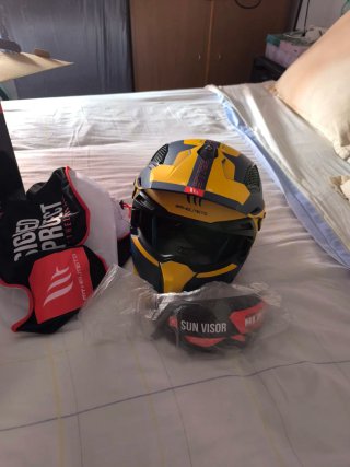 Casco MT Helmets Enduro/Motocross Amarillo/Azul