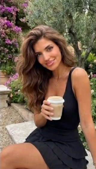 Falda Zara volantes negra