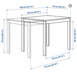 Mesa extensible blanca 84/120x74 cm Vihals