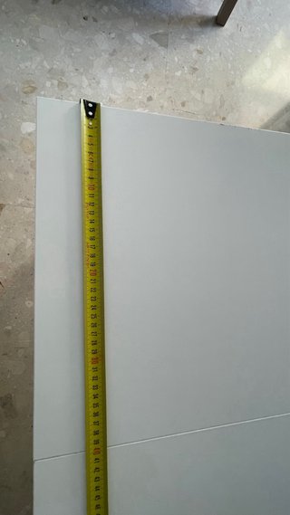 Mesa extensible blanca 84/120x74 cm Vihals