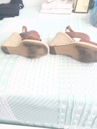 Lote Sandalias Cuña Zara Marrón y Rojas