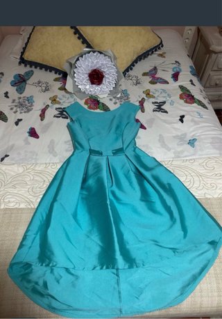 Vestido fiesta corto delante largo detrás
