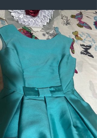 Vestido fiesta corto delante largo detrás