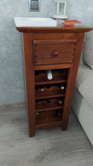 Botellero de madera