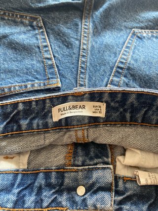Vaqueros cortos Pull&Bear talle alto T.32
