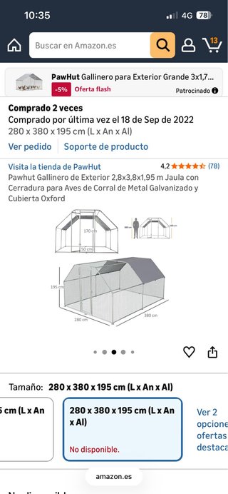 Gallinero grande de metal y plástico