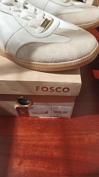 Zapatillas Fosco Piel Mujer Beige/Blanco