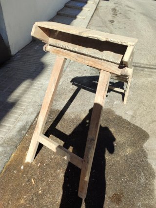 Criba antigua madera para aceitunas