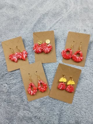 Pendientes Coral fuego