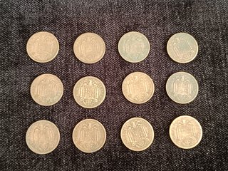 LOTE 48 MONEDAS 1 PESETA 1947 ESTADO ESPAÑOL