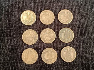 LOTE 48 MONEDAS 1 PESETA 1947 ESTADO ESPAÑOL