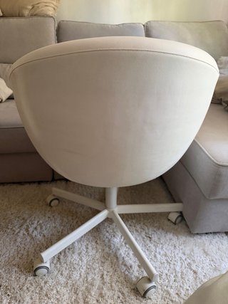 Poltrona girevole Ikea beige in pelle