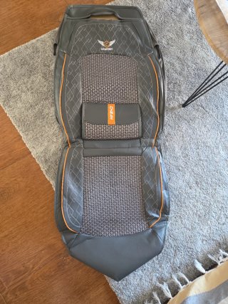 Funda asiento coche conductor gris y naranja