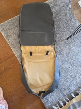 Funda asiento coche conductor gris y naranja