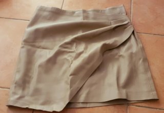 Gonna similpelle beige Mango