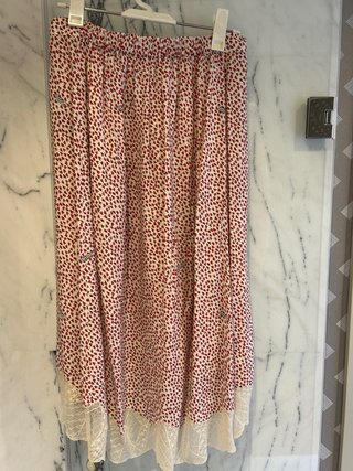 Falda Zadig & Voltaire Corazones Blanco/Rojo