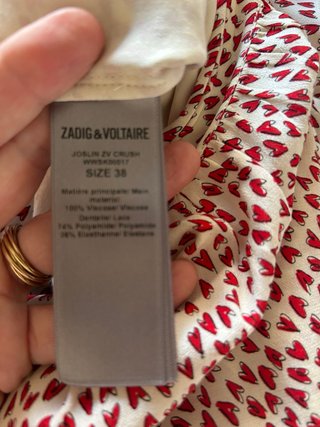 Falda Zadig & Voltaire Corazones Blanco/Rojo