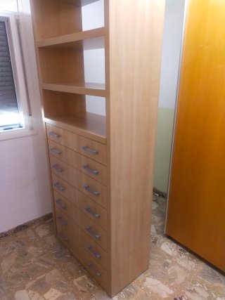 2 Camas Abatibles, armario 7 cajones 4 estanterías