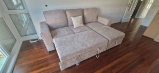 Sofá cama beige tela