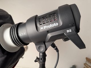 2 Flashes Profoto D2 500  Studio con pantalla