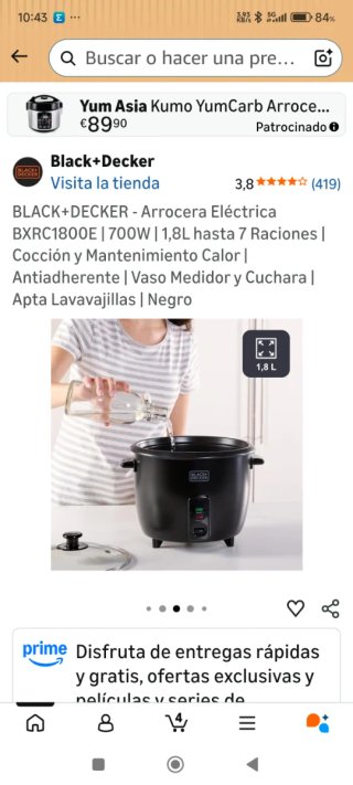 Olla Arrocera Black+Decker 700W Eléctrica
