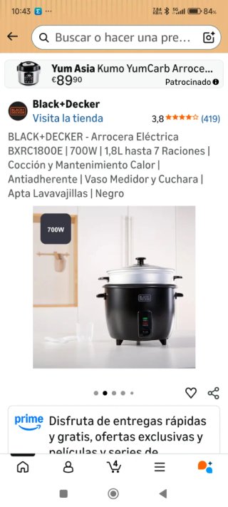 Olla Arrocera Black+Decker 700W Eléctrica