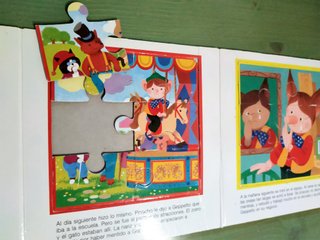 4 PUZZLES+CUENTO PINOCHO+JUEGO Libro de 3/6 años