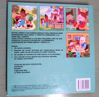 4 PUZZLES+CUENTO PINOCHO+JUEGO Libro de 3/6 años