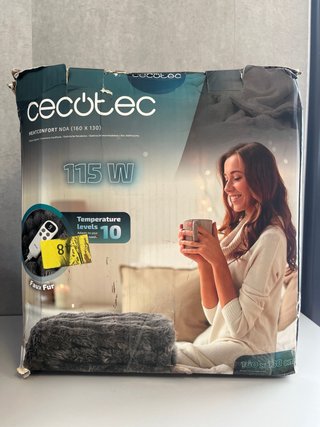 Cecotec Manta Eléctrica 160x130cm HeatConfort Gris