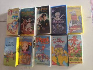 Lote cintas VHS y reproductor DVD Philips