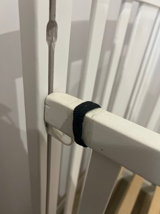 Cuna bebé blanca + colchón y textiles