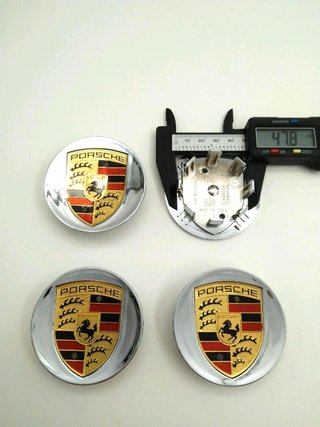 4 CENTROS DE RUEDA PORSCHE MACAN CROMADO 65mm
