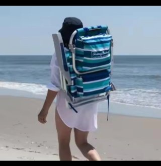 2 Silla Tommy Bahama Rayas Azul/Rojo
