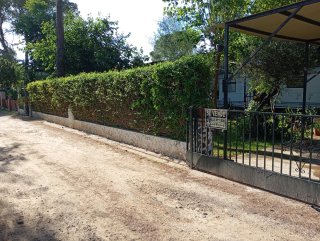 Parcela con amplio porche cubierto y gran jardín