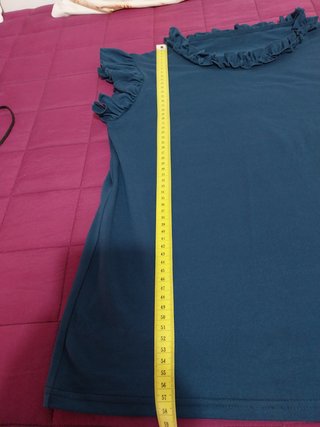 Blusa/Camiseta Azul Marino Volantes Talla M