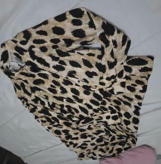 Vestido largo estampado animal print