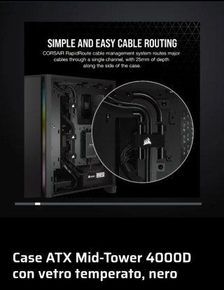 CORSAIR 4000D + KIT VENTOLE RGB + 2 CONTROLLER