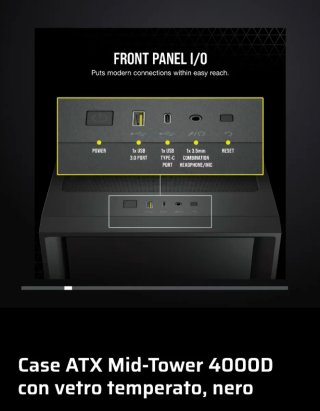 CORSAIR 4000D + KIT VENTOLE RGB + 2 CONTROLLER