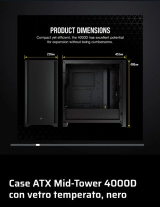 CORSAIR 4000D + KIT VENTOLE RGB + 2 CONTROLLER