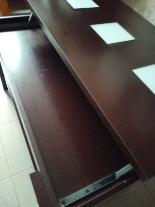 Mesa baja rectangular madera abatible