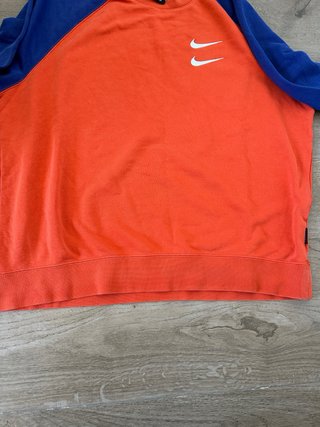 Sudadera Nike Vintage Retro XL Nueva Naranja Azul