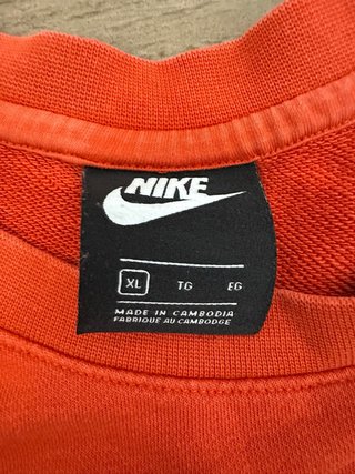 Sudadera Nike Vintage Retro XL Nueva Naranja Azul