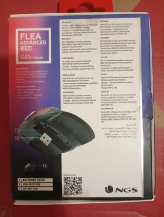 Ratón NGS Flea Advanced Red Inalámbrico