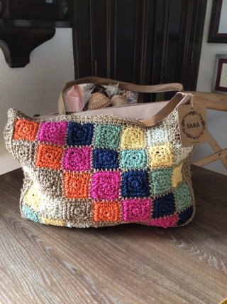 Bolso de paja multicolor a estrenar