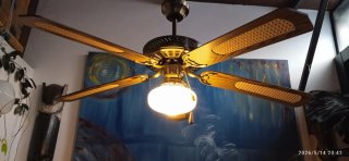Ventilador de techo madera y metal